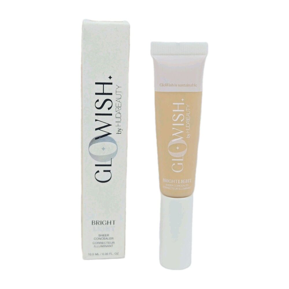 Huda Beauty GloWish Bright Light Sheer Concealer 02 Fair Light NIB Hydrating New